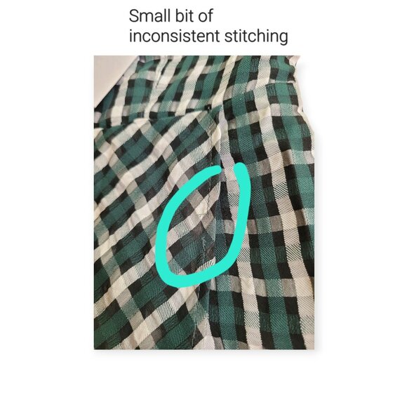 Anthropologie Plaid Midi Dress, Size S, Evergreen & White NWT - Picture 12 of 16